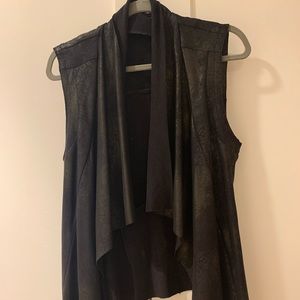 Zara Black Suede vest w/belt